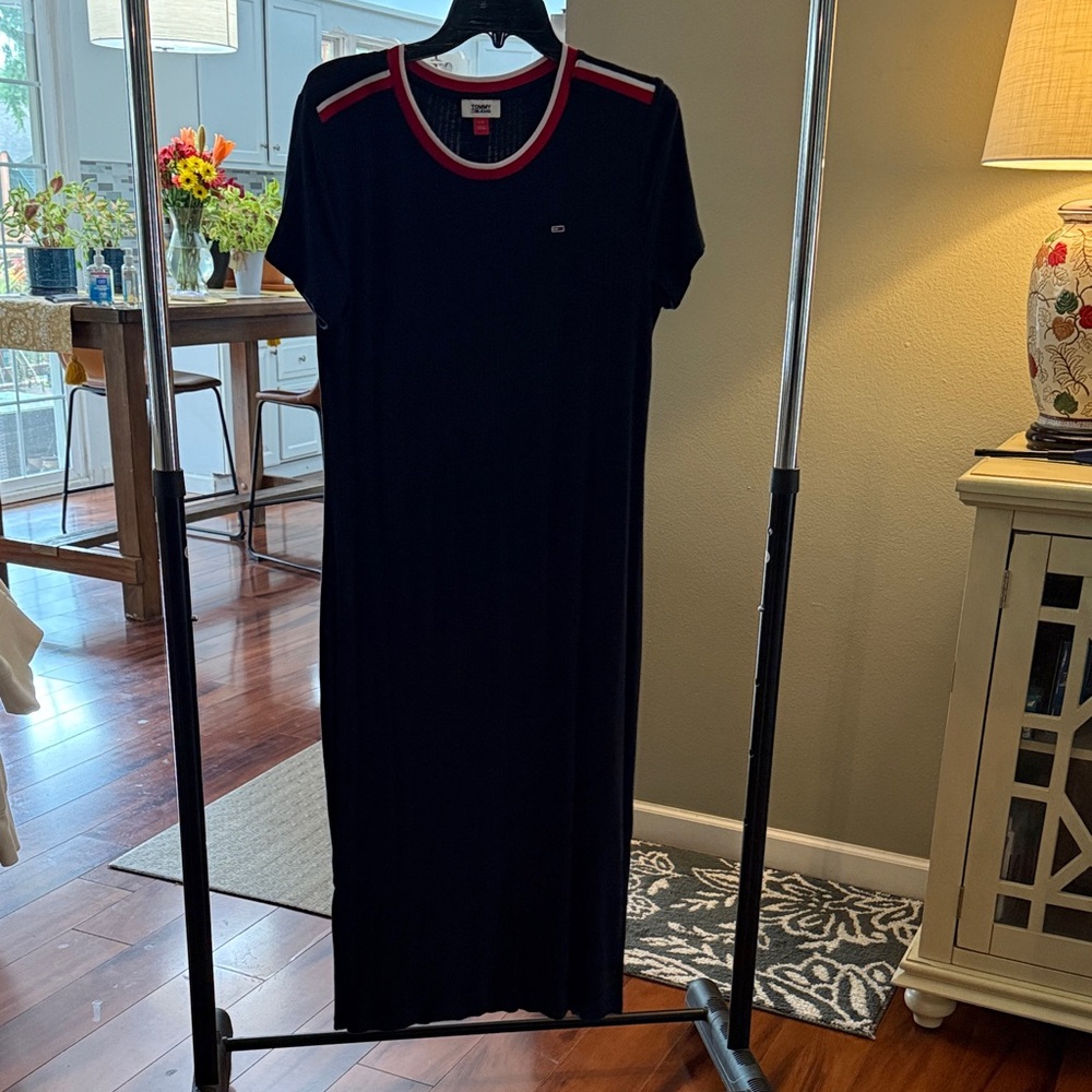 Tommy Hilfiger Navy Dress with Red Trim